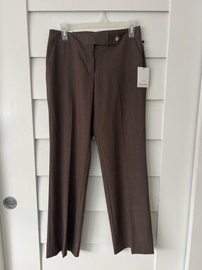 Calvin Klein Brown Straight-Leg Trousers